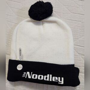 Kids Pom Pom Light Up Beanie - Black and White